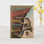 Dr. Sage's catarrhremedie Kaart (Gele Bloem)