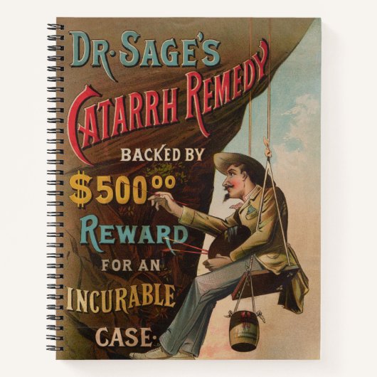 Dr. Sage's catarrhremedie Notitieboek (Voorkant)