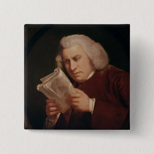 Dr. Samuel Johnson 1775 Vierkante Button 5,1 Cm (Voorkant)