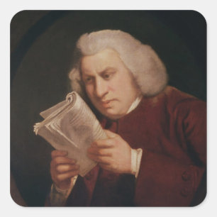 Dr. Samuel Johnson 1775 Vierkante Sticker