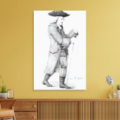 Dr. Samuel Johnson Canvas Afdruk (Insitu (Woonkamer))