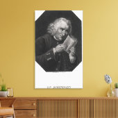Dr. Samuel Johnson Canvas Afdruk (Insitu (Woonkamer))