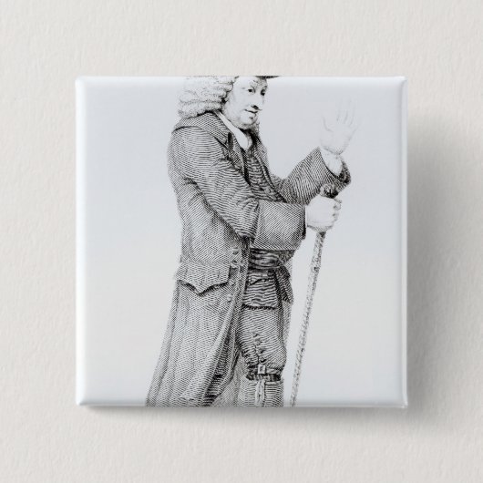 Dr. Samuel Johnson Vierkante Button 5,1 Cm (Voorkant)