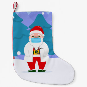 dr santa claus covid kermas gezichtsmasker kleine kerstsok
