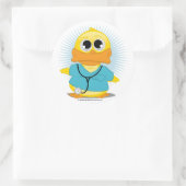 Dr. Scrubs Duck Ronde Sticker (Tas)
