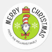 Dr Seus | Chat dans le Casquette | Étiquette cadea (Devant)