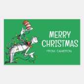 Dr Seus | Chat dans le Casquette | Étiquette cadea (Devant)