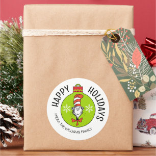 Dr. Seus   Kat in het Pet   Christmas Gift Label