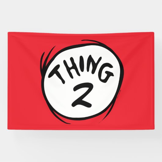 Dr. Seuss | Aangepast ding één ding twee Spandoek (Horizontaal)