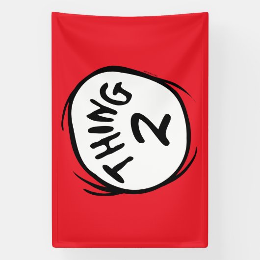 Dr. Seuss | Aangepast ding één ding twee Spandoek (Verticaal)