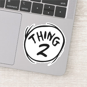 Dr. Seuss Aangepast Thing One Thing Two Sticker