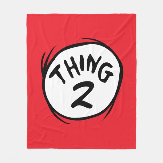 Dr. Seuss | Aangepaste Thing One Thing Two Fleece Deken (Voorkant)