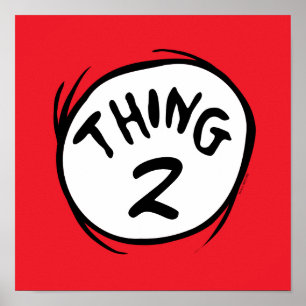 Dr. Seuss Aangepaste Thing One Thing Two Poster