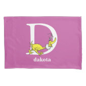 Dr. Seuss ABC: Brief D - wit| Jouw namen toevoegen Kussensloop (Voorkant)