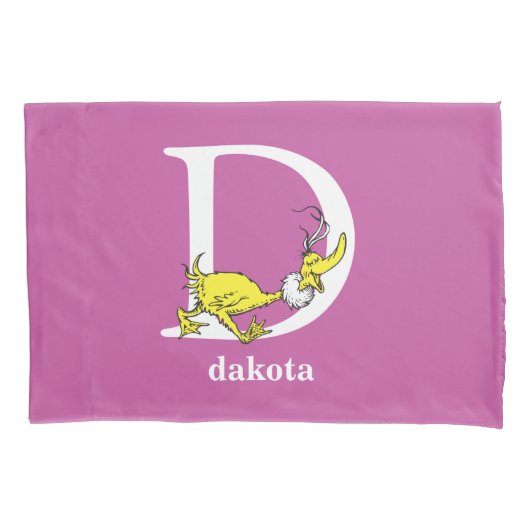 Dr. Seuss ABC: Brief D - wit| Jouw namen toevoegen Kussensloop (Voorkant)