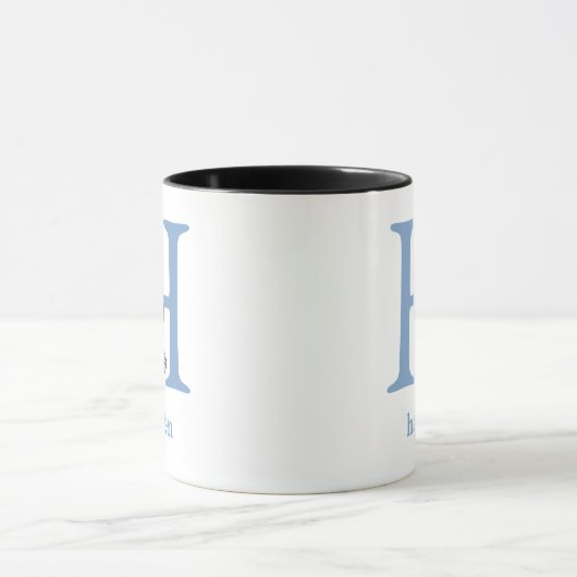 Dr. Seuss ABC: Brief H - blauw| Jouw namen toevoeg Mok (Midden)