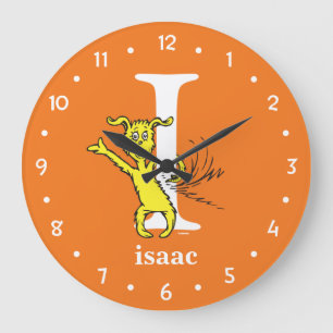 Dr. Seuss ABC: Brief I - wit  Jouw namen toevoegen Grote Klok