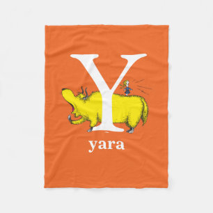 Dr. Seuss ABC: Brief Y - wit  Jouw namen toevoegen Fleece Deken