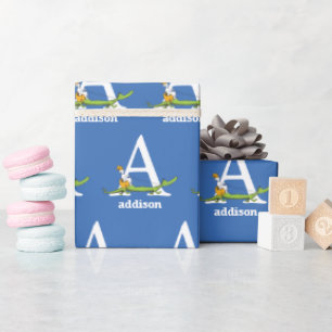 Dr. Seuss ABC: Letter A - White Jouw namen toevo Cadeaupapier