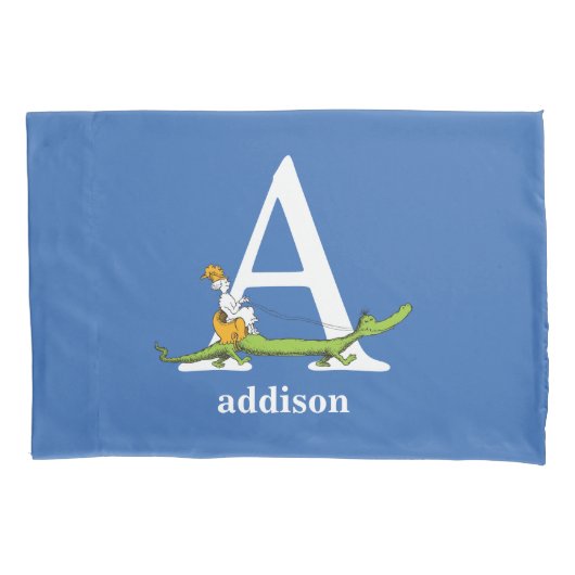 Dr. Seuss ABC: Letter A - White | Jouw namen toevo Kussensloop (Voorkant)