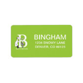 Dr. Seuss ABC: Letter B - White | Jouw namen toevo Etiket (Voorkant)