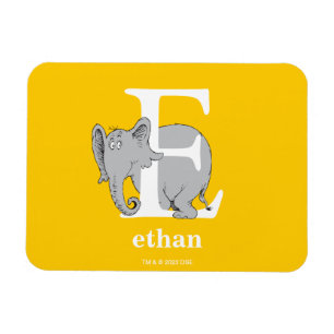 Dr. Seuss ABC: Letter E - White   Jouw namen toevo Magneet