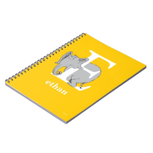 Dr. Seuss ABC: Letter E - White | Jouw namen toevo Notitieboek (Linkerzijde)