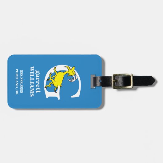 Dr. Seuss ABC: Letter G - White | Jouw namen toevo Bagagelabel (Voorkant horizontaal)