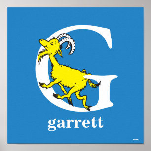 Dr. Seuss ABC: Letter G - White   Jouw namen toevo Poster