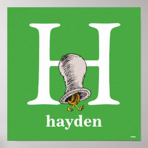 Dr. Seuss ABC: Letter H - White   Jouw namen toevo Poster