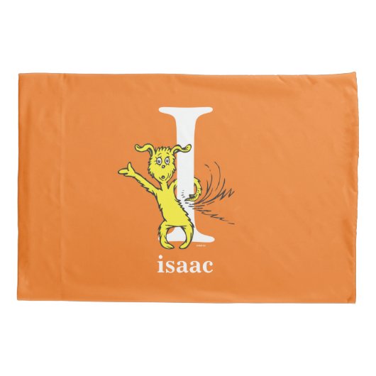 Dr. Seuss ABC: Letter I - White | Jouw namen toevo Kussensloop (Achterkant)