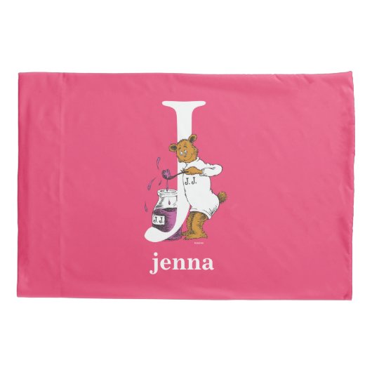 Dr. Seuss ABC: Letter J - White | Jouw namen toevo Kussensloop (Achterkant)