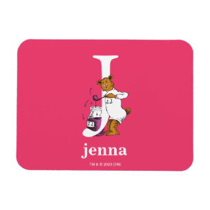 Dr. Seuss ABC: Letter J - White   Jouw namen toevo Magneet