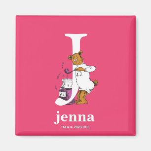 Dr. Seuss ABC: Letter J - White   Jouw namen toevo Magneet