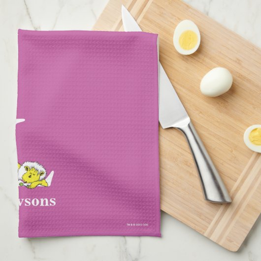 Dr. Seuss ABC: Letter L - White | Jouw namen toevo Theedoek (Quarter Fold)