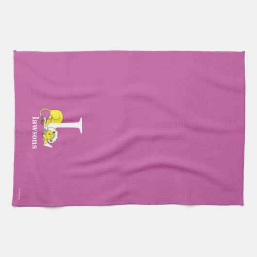 Dr. Seuss ABC: Letter L - White | Jouw namen toevo Theedoek (Horizontaal)