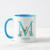 Dr. Seuss ABC: Letter M - Blauwgroen | Jouw namen  Mok (Links)