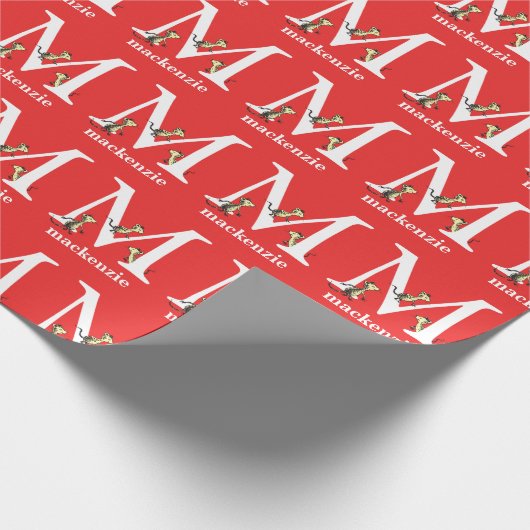 Dr. Seuss ABC: Letter M - White | Jouw namen toevo Cadeaupapier (Hoek)