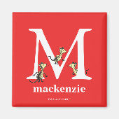 Dr. Seuss ABC: Letter M - White | Jouw namen toevo Magneet (Voorkant)
