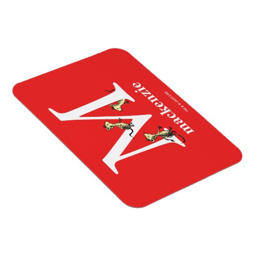 Dr. Seuss ABC: Letter M - White | Jouw namen toevo Magneet (Rechterzijde)