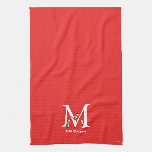 Dr. Seuss ABC: Letter M - White | Jouw namen toevo Theedoek (Verticaal)