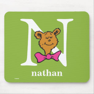 Dr. Seuss ABC: Letter N - White Jouw namen toevo Muismat