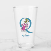 Dr. Seuss ABC: Letter Q - Blue | Jouw namen toevoe Glas (Voorkant)