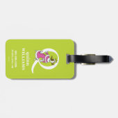 Dr. Seuss ABC: Letter Q - White | Jouw namen toevo Bagagelabel (Achterkant horizontaal)