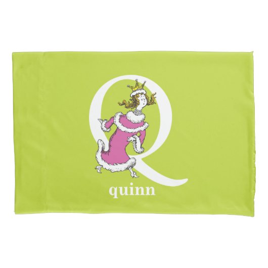 Dr. Seuss ABC: Letter Q - White | Jouw namen toevo Kussensloop (Voorkant)