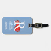 Dr. Seuss ABC: Letter R - White | Jouw namen toevo Bagagelabel (Voorkant horizontaal)