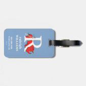 Dr. Seuss ABC: Letter R - White | Jouw namen toevo Bagagelabel (Achterkant horizontaal)