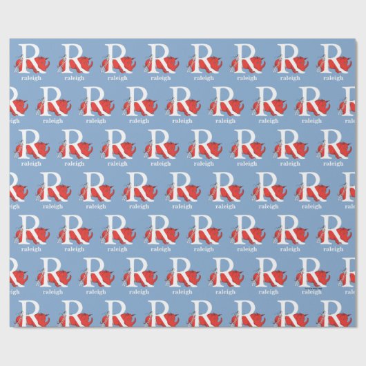 Dr. Seuss ABC: Letter R - White | Jouw namen toevo Cadeaupapier (Vlak)