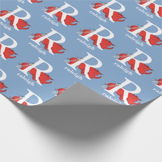 Dr. Seuss ABC: Letter R - White | Jouw namen toevo Cadeaupapier (Hoek)