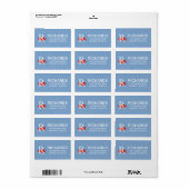 Dr. Seuss ABC: Letter R - White | Jouw namen toevo Etiket (Full Sheet)
